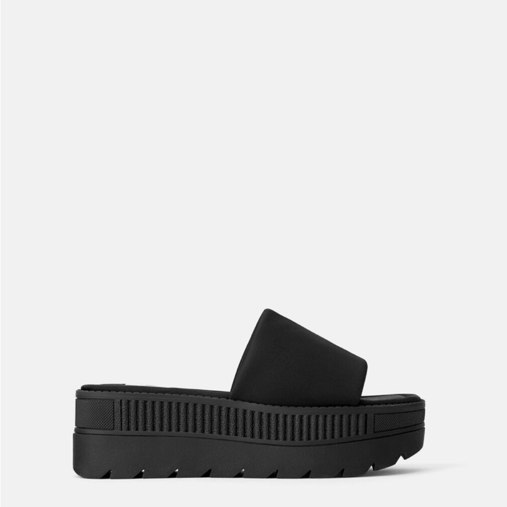 Zara Platform Slides Sandals size 6.5 or 37